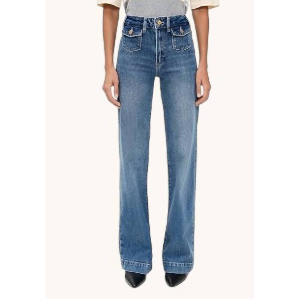 NEW PAIGE leenah high rise wide leg denim jeans in coventry - Picture 1 of 4